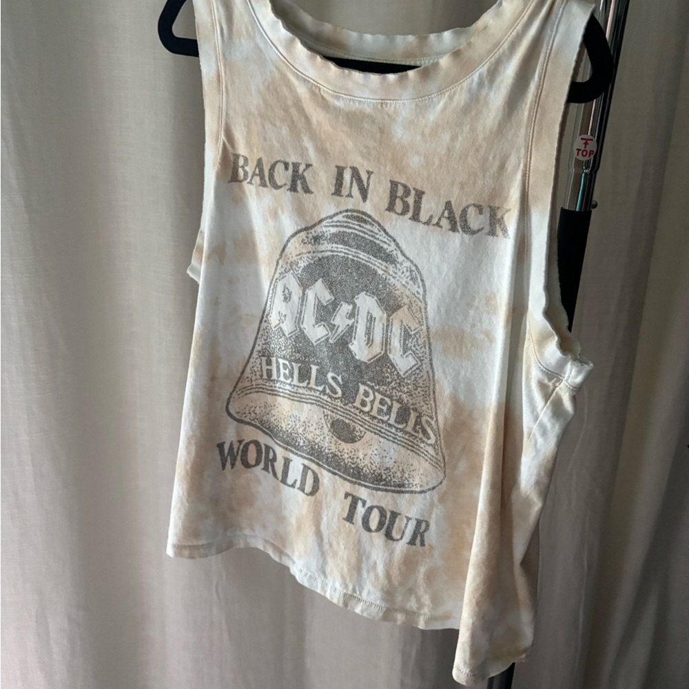 Lucky Brand AC/DC tee - Cream and Gray